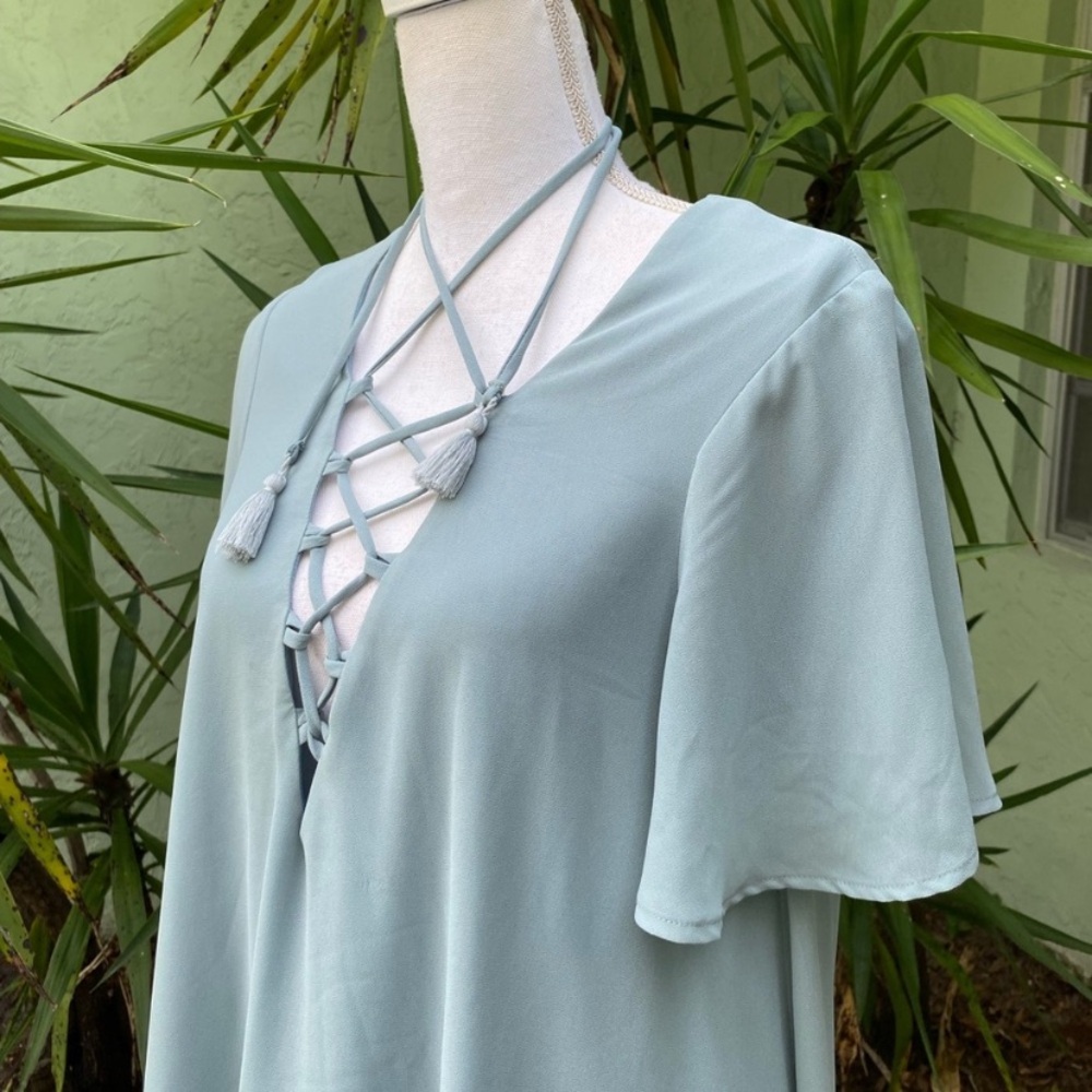Show Me Your MuMu Lace Up Mini Dress